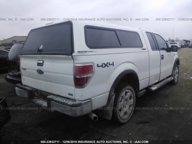 1FTFX1EV0AFA68197 - 2010 FORD F150 SUPER CAB WHITE photo 4