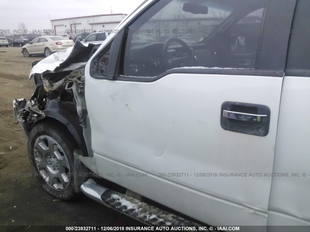 1FTFX1EV0AFA68197 - 2010 FORD F150 SUPER CAB WHITE photo 6