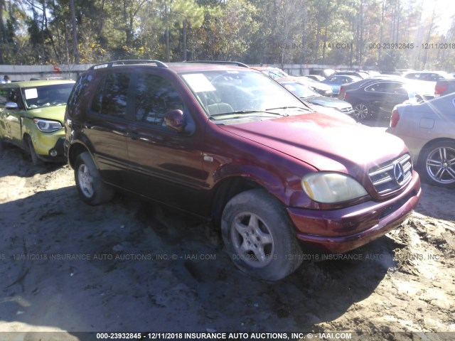 4JGAB54E71A239165 - 2001 MERCEDES-BENZ ML 320 MAROON photo 1