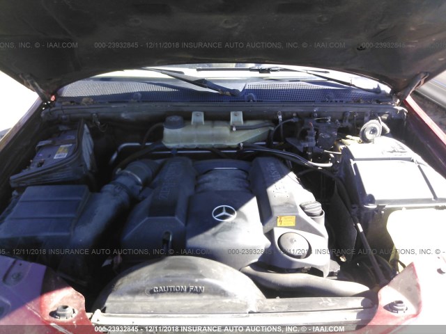 4JGAB54E71A239165 - 2001 MERCEDES-BENZ ML 320 MAROON photo 10