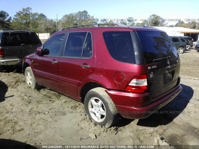 4JGAB54E71A239165 - 2001 MERCEDES-BENZ ML 320 MAROON photo 3