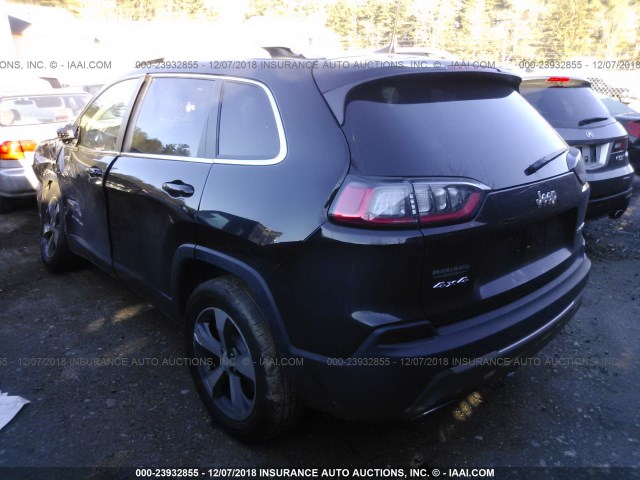 1C4PJMDX5KD253207 - 2019 JEEP CHEROKEE LIMITED BLACK photo 3