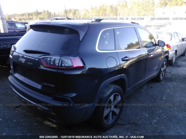 1C4PJMDX5KD253207 - 2019 JEEP CHEROKEE LIMITED BLACK photo 4