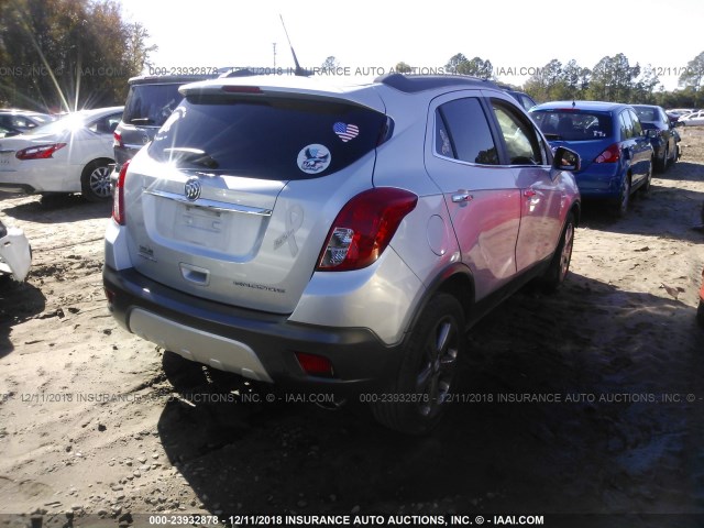 KL4CJCSB0DB155713 - 2013 BUICK ENCORE SILVER photo 4