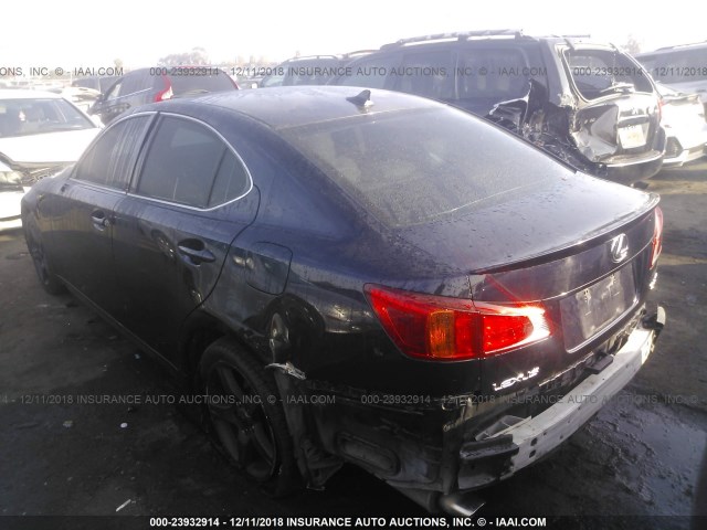 JTHBK262292092249 - 2009 LEXUS IS 250 Dark Blue photo 3