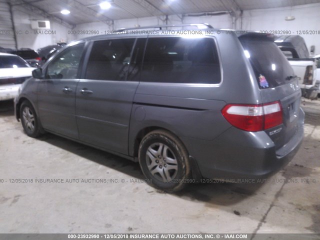 5FNRL38757B406983 - 2007 HONDA ODYSSEY EXL GRAY photo 3