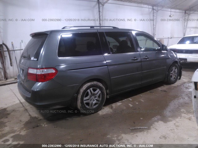 5FNRL38757B406983 - 2007 HONDA ODYSSEY EXL GRAY photo 4