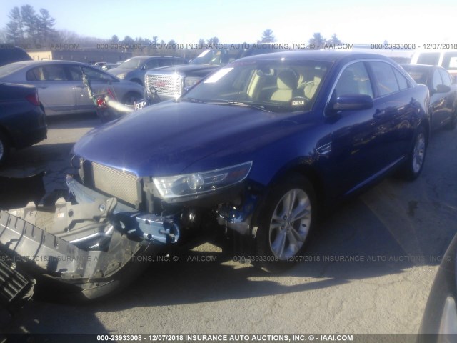 1FAHP2E86FG154758 - 2015 FORD TAURUS SEL BLUE photo 2