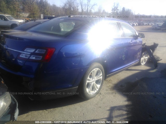 1FAHP2E86FG154758 - 2015 FORD TAURUS SEL BLUE photo 4