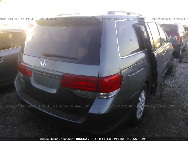 5FNRL3H79AB083819 - 2010 HONDA ODYSSEY EXL GRAY photo 4