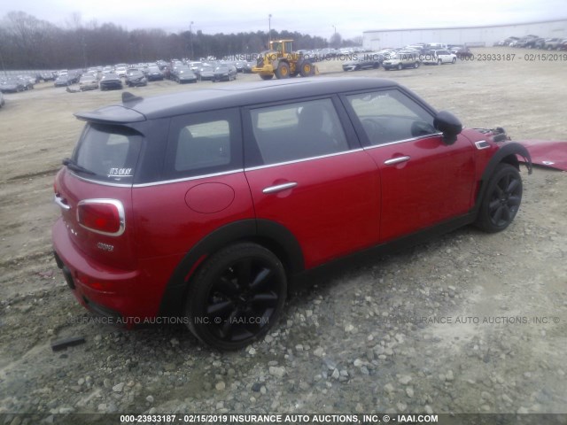 WMWLN5C53G2B35152 - 2016 MINI COOPER CLUBMAN RED photo 4