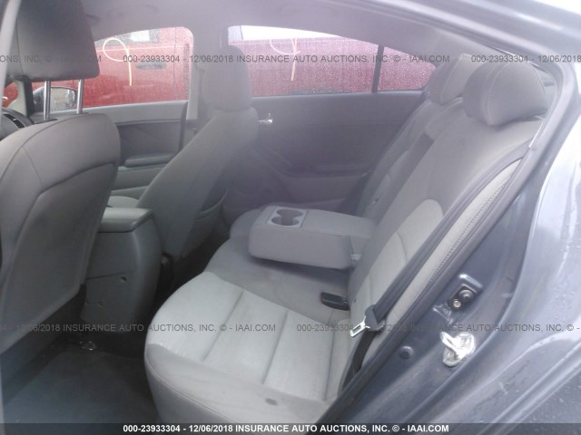 KNAFX4A88E5089714 - 2014 KIA FORTE EX GRAY photo 8