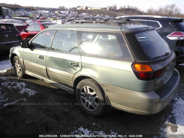 4S3BH675747601909 - 2004 SUBARU LEGACY OUTBACK AWP GREEN photo 3