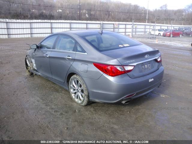 5NPEC4AB9BH263825 - 2011 HYUNDAI SONATA SE/LIMITED GRAY photo 3