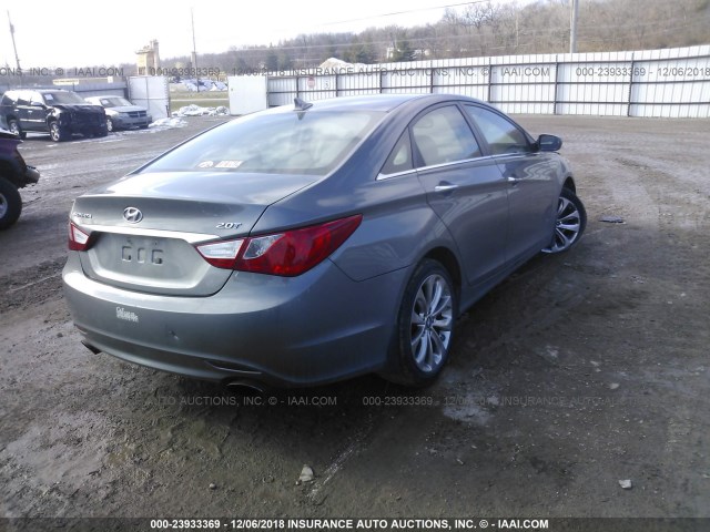 5NPEC4AB9BH263825 - 2011 HYUNDAI SONATA SE/LIMITED GRAY photo 4