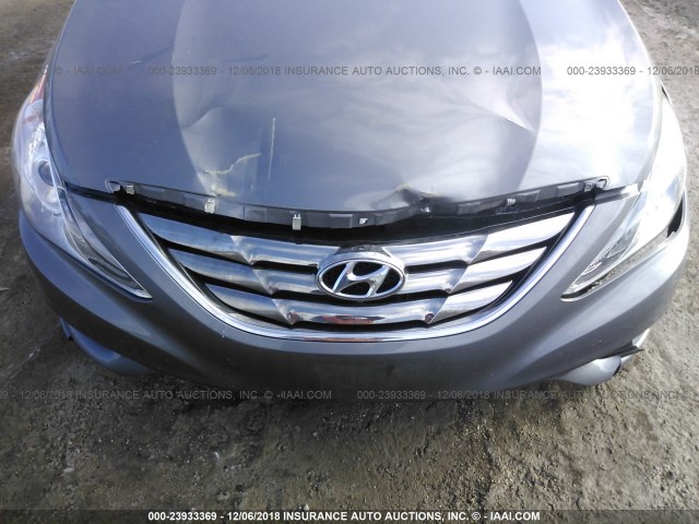 5NPEC4AB9BH263825 - 2011 HYUNDAI SONATA SE/LIMITED GRAY photo 6