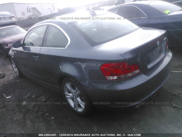 WBAUP9C55DVS95532 - 2013 BMW 128 I BLACK photo 3