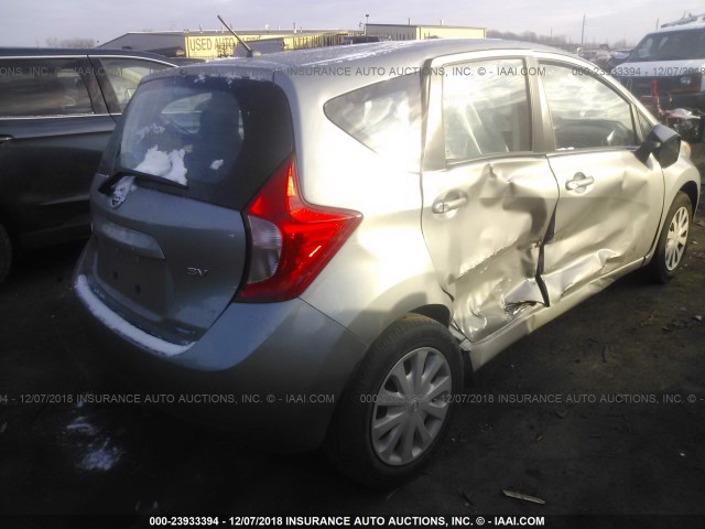 3N1CE2CP7FL353403 - 2015 NISSAN VERSA NOTE S/S PLUS/SV/SL/SR BLUE photo 4