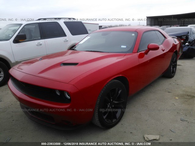 2C3CDZAG7GH321576 - 2016 DODGE CHALLENGER SXT RED photo 2