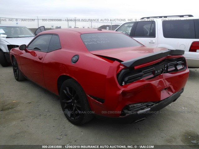 2C3CDZAG7GH321576 - 2016 DODGE CHALLENGER SXT RED photo 3