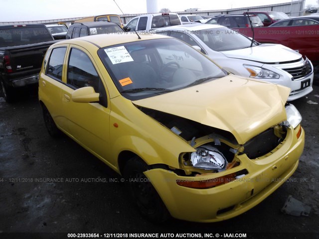 KL1TD62674B195652 - 2004 CHEVROLET AVEO YELLOW photo 1