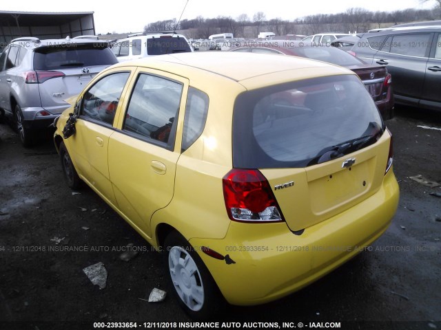 KL1TD62674B195652 - 2004 CHEVROLET AVEO YELLOW photo 3