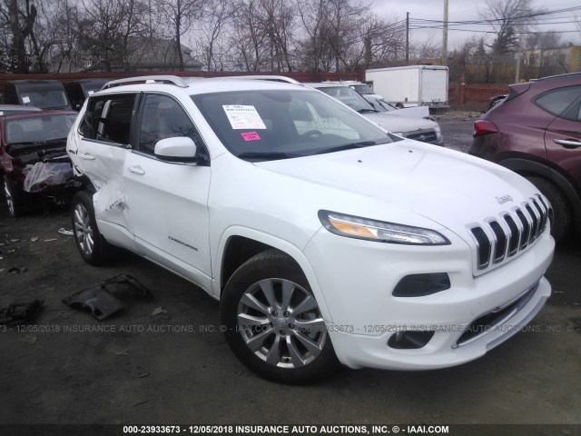 1C4PJMJXXJD594315 - 2018 JEEP CHEROKEE OVERLAND WHITE photo 1