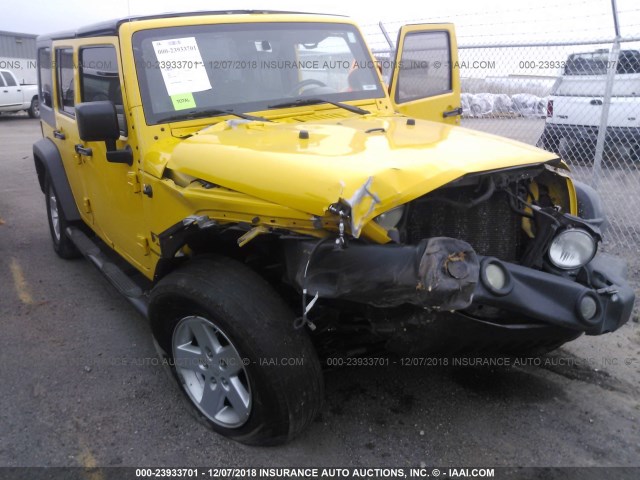 1J4GA39118L606291 - 2008 JEEP WRANGLER UNLIMITE X YELLOW photo 1