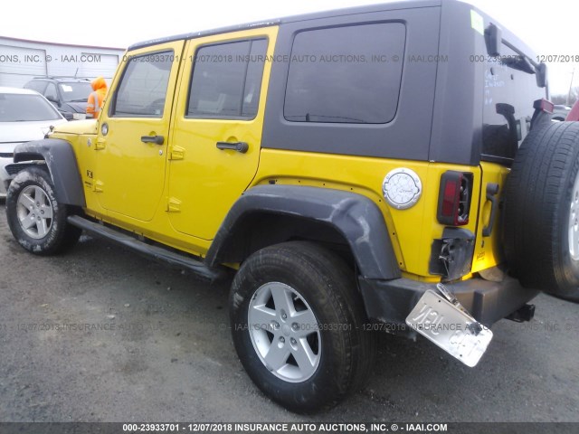 1J4GA39118L606291 - 2008 JEEP WRANGLER UNLIMITE X YELLOW photo 3