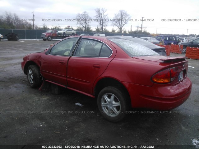 1G3NL52FX3C109533 - 2003 OLDSMOBILE ALERO GL RED photo 3