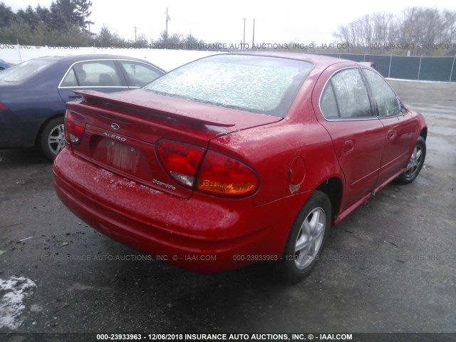 1G3NL52FX3C109533 - 2003 OLDSMOBILE ALERO GL RED photo 4