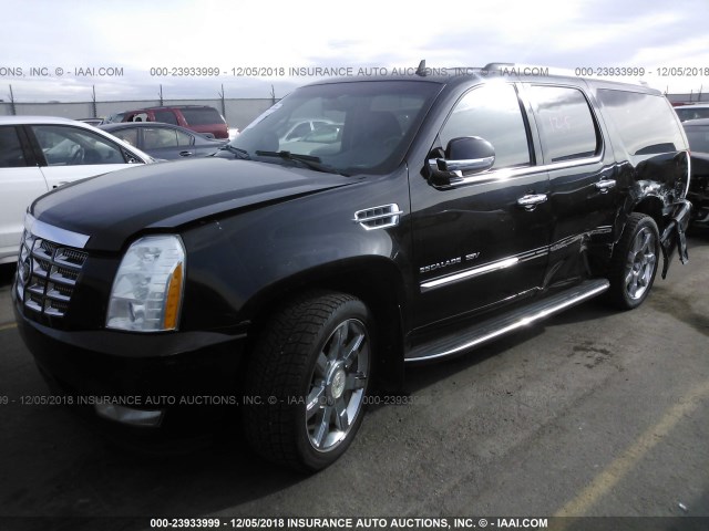 1GYUKHEF2AR256915 - 2010 CADILLAC ESCALADE ESV LUXURY BLACK photo 2