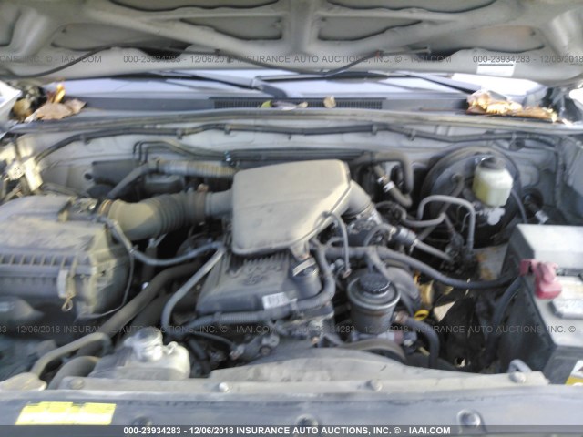 5TETX22N68Z511463 - 2008 TOYOTA TACOMA ACCESS CAB ვერცხლისფერი ფოტო 10