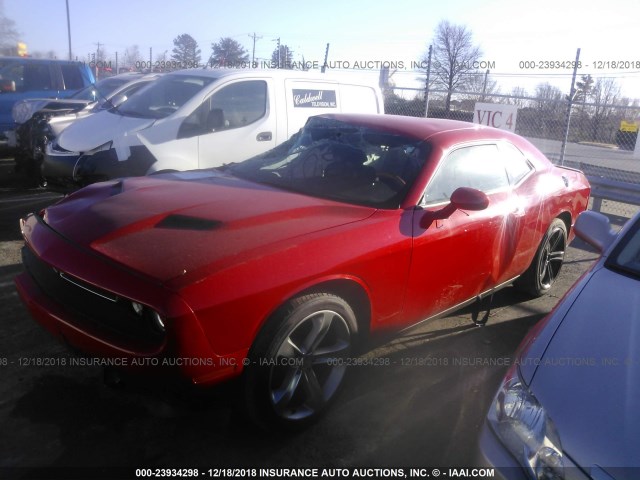 2C3CDZAG0FH856151 - 2015 DODGE CHALLENGER SXT RED photo 2