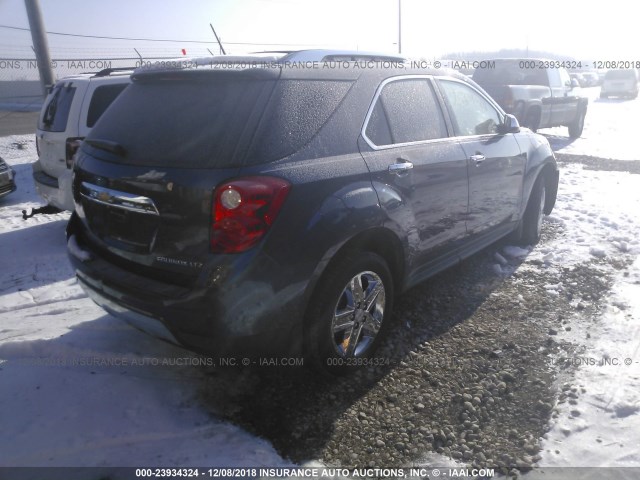 2GNALDEK7E6353631 - 2014 CHEVROLET EQUINOX LTZ GRAY photo 4