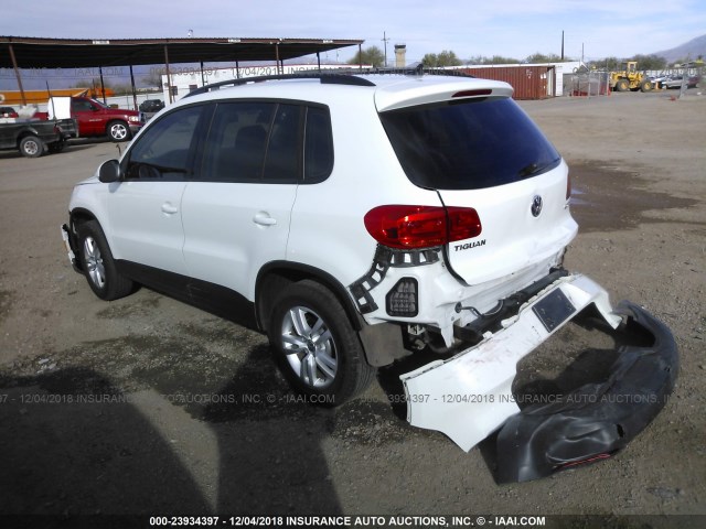 WVGAV7AX9FW579212 - 2015 VOLKSWAGEN TIGUAN S/SE/SEL/R-LINE WHITE photo 3