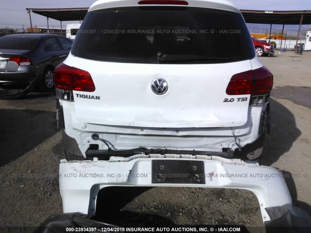 WVGAV7AX9FW579212 - 2015 VOLKSWAGEN TIGUAN S/SE/SEL/R-LINE WHITE photo 6