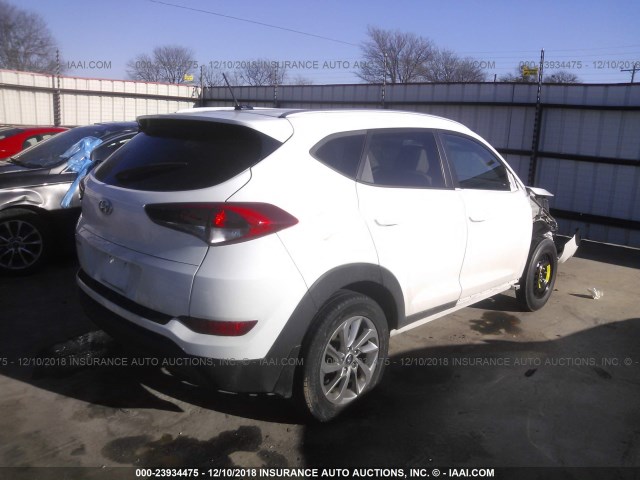 KM8J33A43GU243508 - 2016 HYUNDAI TUCSON LIMITED/SPORT AND ECO/SE WHITE photo 4