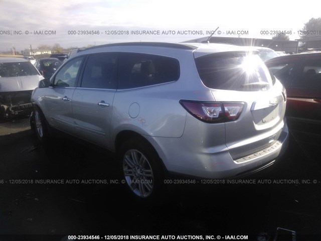 1GNKRGKD9FJ286285 - 2015 CHEVROLET TRAVERSE LT SILVER photo 3