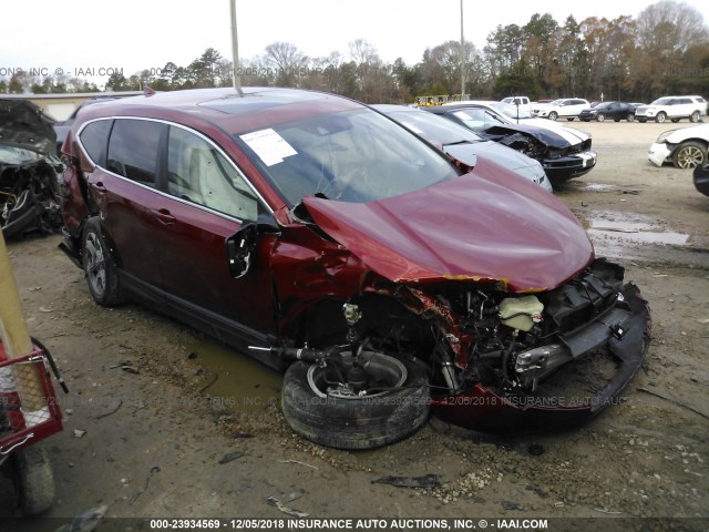 2HKRW1H85HH509392 - 2017 HONDA CR-V EXL RED photo 1