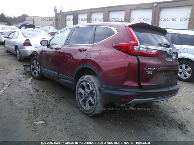 2HKRW1H85HH509392 - 2017 HONDA CR-V EXL RED photo 3