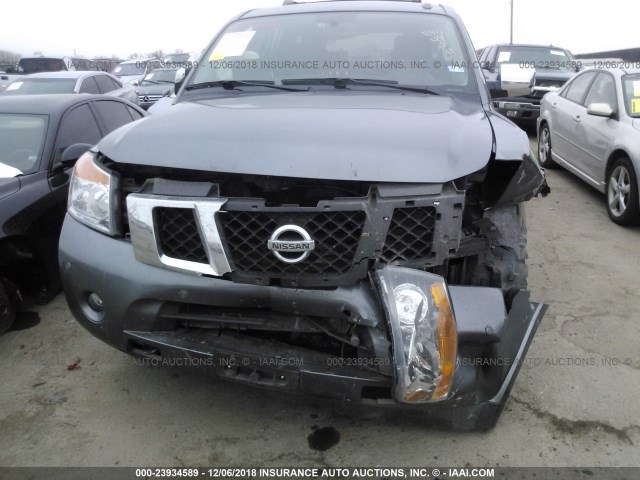 5N1AA0NE6FN621076 - 2015 NISSAN ARMADA PLATINUM GRAY photo 6