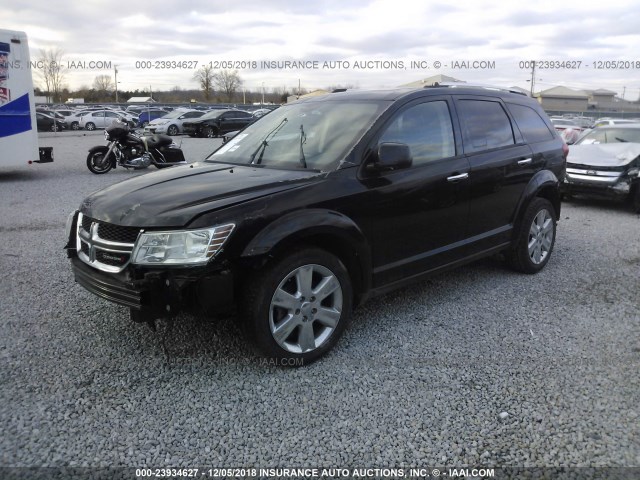 3C4PDCDG8ET285603 - 2014 DODGE JOURNEY LIMITED BLACK photo 2