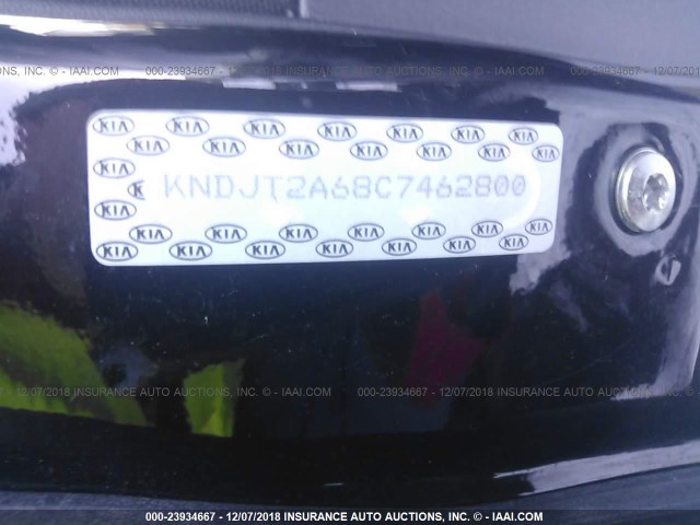 KNDJT2A68C7462800 - 2012 KIA SOUL +/!/SPORT BLACK photo 9