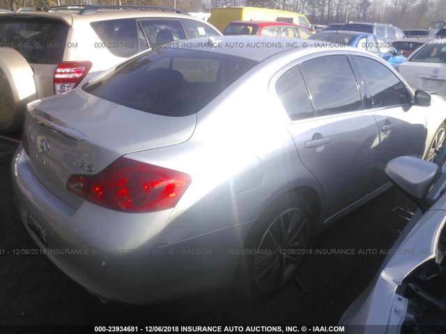 JN1CV6AR2BM352820 - 2011 INFINITI G37 SILVER photo 4