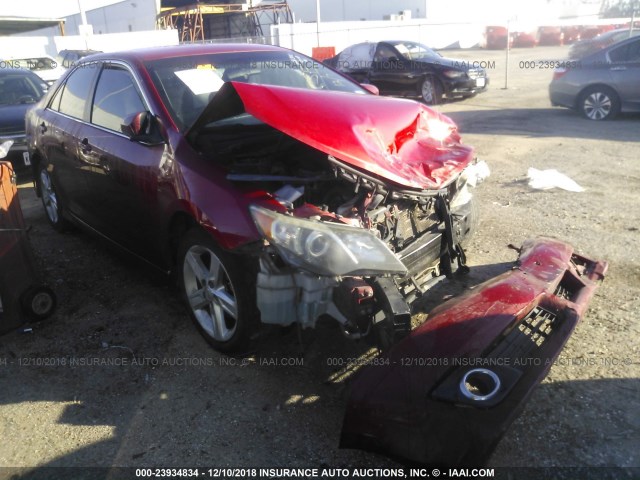 4T1BF1FK6EU803008 - 2014 TOYOTA CAMRY L/SE/LE/XLE წითელი ფოტო 1