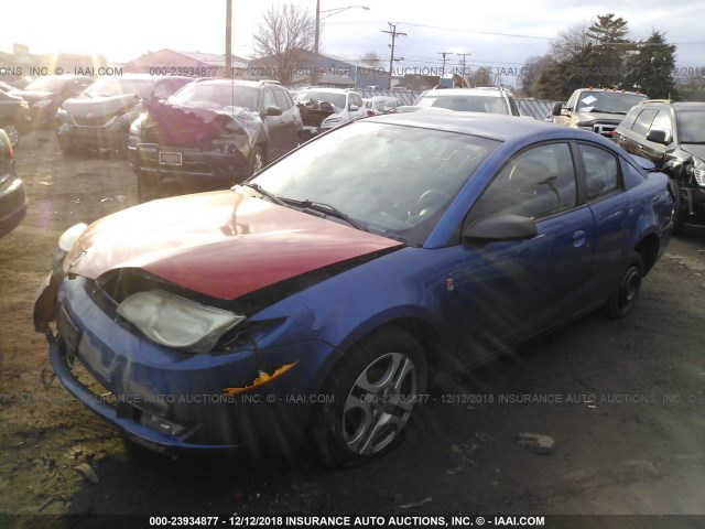 1G8AW12F84Z121087 - 2004 SATURN ION LEVEL 3 BLUE photo 2