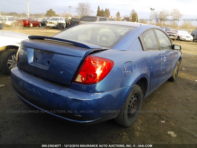 1G8AW12F84Z121087 - 2004 SATURN ION LEVEL 3 BLUE photo 4