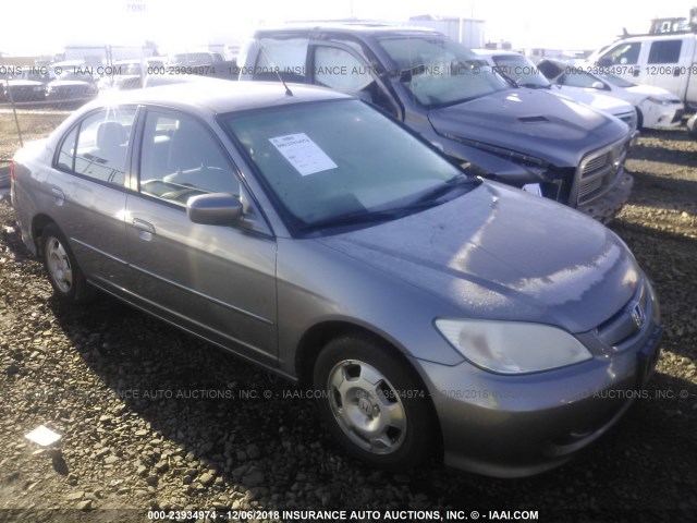 JHMES96645S017443 - 2005 HONDA CIVIC HYBRID GRAY photo 1