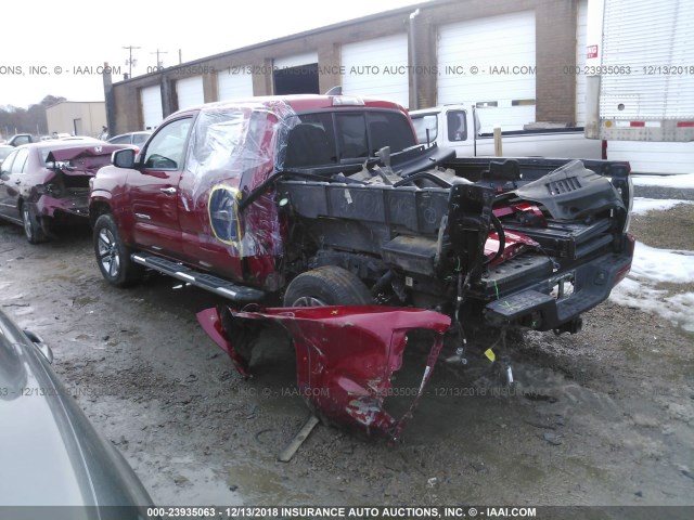 3TMGZ5AN6GM010776 - 2016 TOYOTA TACOMA DOUBLE CAB/LTD RED photo 3